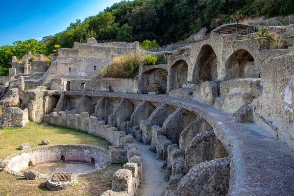 Bacoli Nápoles Itália Agosto 2019 Antiga Cidade Romana Com Suas — Fotografia de Stock