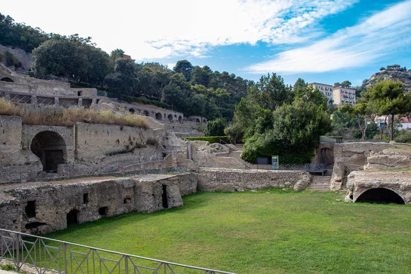 Bacoli Nápoles Itália Agosto 2019 Antiga Cidade Romana Com Suas — Fotografia de Stock