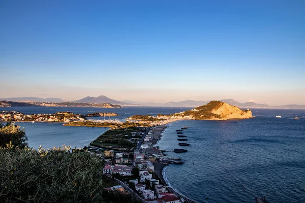 Panorama Beach Miseno Mountain Miseno Lake Bacoli Small Peninsula Gulf Stock Picture