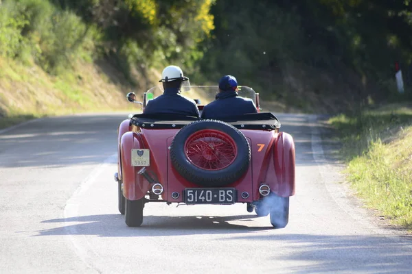 Pesaro 이탈리아 2018 Mille Miglia 2018 유명한 이탈리아 역사적인 1927 — 스톡 사진