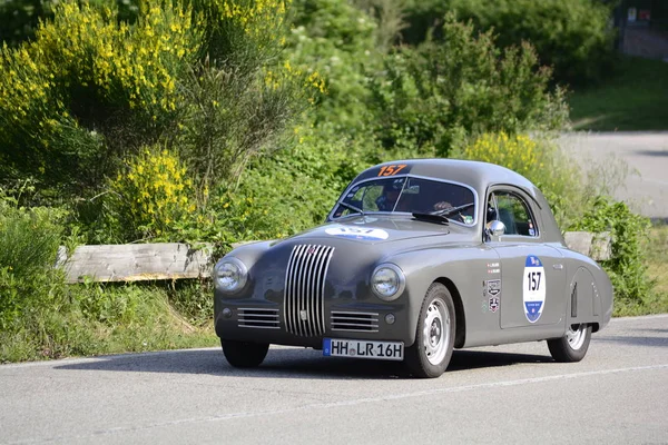 Pesaro Colle San Bartolo Italia Mayo 2018 Fiat 1100 Berlinetta1948 — Foto de Stock