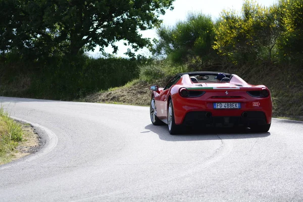 Pesaro Colle San Bartolo Italia Maggio 2018 Ferrari Vecchia Macchina — Foto Stock