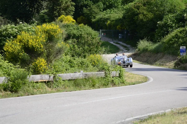 Pesaro Colle San Bartolo Talya Mayıs 2018 Jaguar 120 Competition1952 — Stok fotoğraf