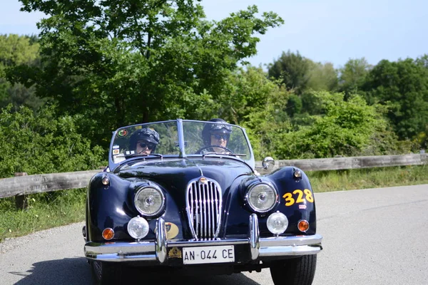 Pesaro Colle San Bartolo Italië Mei 2018 Jaguar 140 Ots1954 — Stockfoto