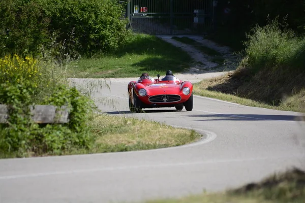 Pesaro Colle San Bartolo Talya Mayıs 2018 Maserati 300 Örümcek — Stok fotoğraf