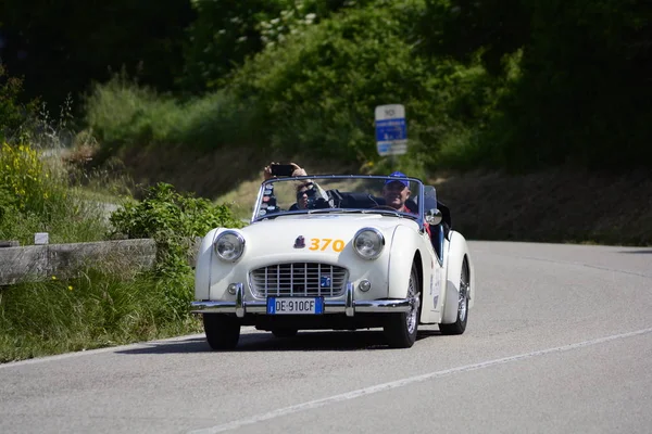 Pesaro Colle San Bartolo Itália Maio 2018 Triumph Sports1956 Carro — Fotografia de Stock