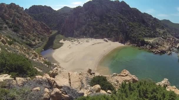 Cossi Bay Costa Paradiso Sardinia Island Italy Summer 2018 — Stock Video