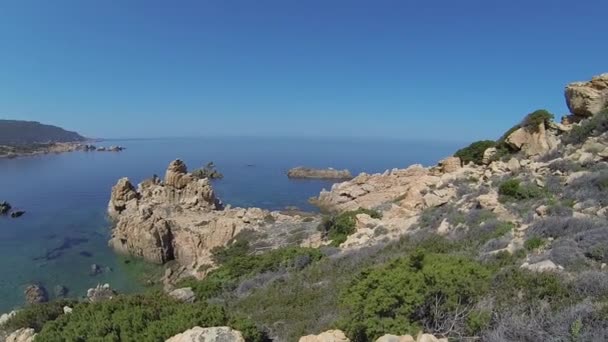 Cossi Bay Costa Paradiso Ilha Sardenha Itália Verão 2018 — Vídeo de Stock