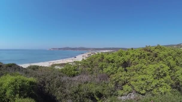 Spiaggia Rena Majore Playa Con Aguas Cristalinas Azules Montañas Rena — Vídeo de stock