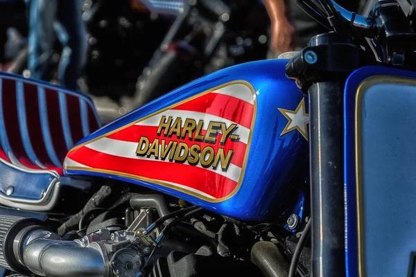 Пезаро Porto Італія Червень 2018 Роки Harley Davidson Байкери Пляж — стокове фото