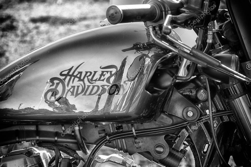 PESARO PORTO , ITALY - JUNE 13 - 2018 : HARLEY DAVIDSON IN BIKERS BEACH FEST PESARO