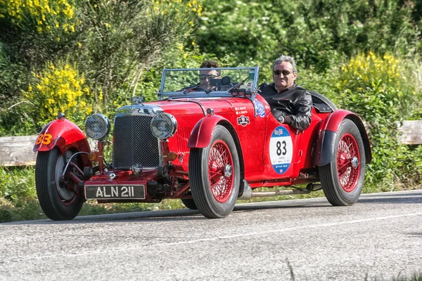 Pesaro Colle San Bartolo Itálie Květen 2018 Aston Martin Mans1933 — Stock fotografie