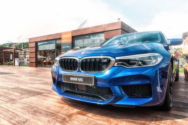 Porto Cervo, İtalya - 19 Ağustos - 2018: Bmw M5