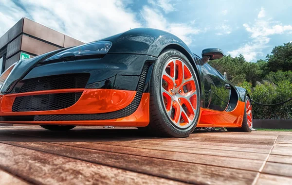 Porto Cervo Italia August 2018 Bugatti Veyron — Fotografie, imagine de stoc