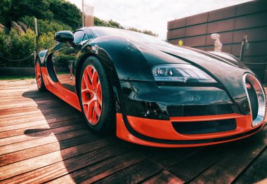 Porto Cervo, İtalya - Ağustos 19: 2018 Bugatti Veyron