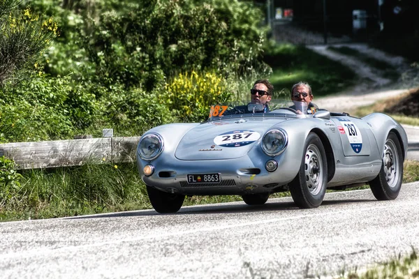 Pesaro Colle San Bartolo Italia Mayo 2018 Porsche 550 Spyder —  Fotos de Stock