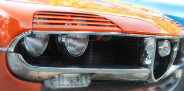 Ancona, İtalya - 23-2018 ayarla: Alfa Romeo Montreal 1976 eski araba