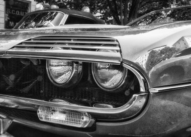 Ancona, İtalya - 23-2018 ayarla: Alfa Romeo Montreal 1976 eski araba