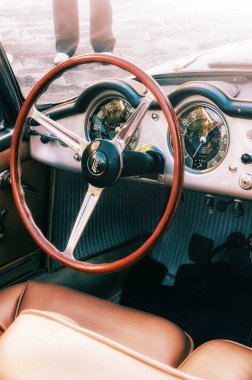 Ancona, İtalya - 23-2018 ayarla: Lancia Aurelia örümcek eski araba