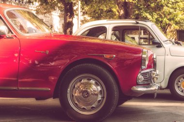 Ancona, İtalya - 23-2018 ayarla: Alfa Romeo giulietta sprint eski araba