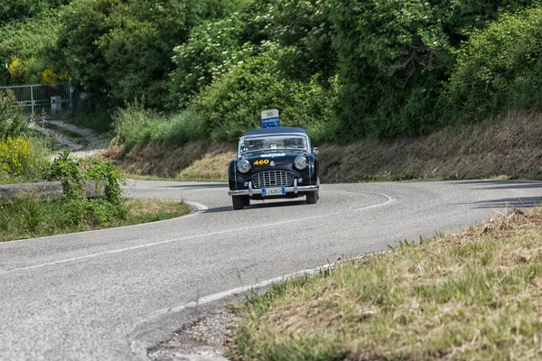 Pesaro Colle San Bartolo Italy 2018 Triumph Sports 1957 Старом — стоковое фото