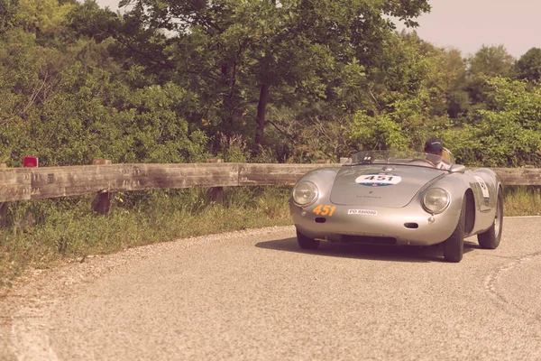 Pesaro Colle San Bartolo Itália Maio 2018 Porsche 550 Spyder — Fotografia de Stock