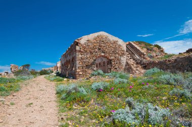 Fortezza Bastiani tahkimat Caprera Adası Sardunya İtalya