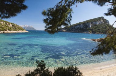 İtalya Sardinya cala moresca defne aranci Körfezi'nde