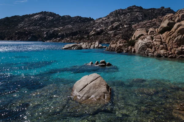 Piękne Cala Coticcio Włoskiej Wyspie Caprera Lato 2019 — Zdjęcie stockowe