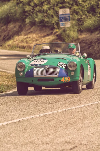 ペーザロ コッレ バルトロ イタリア 5月17 2018 1955年ラリーミッレミリア2018有名なイタリアの歴史レース 1927 1957 — ストック写真