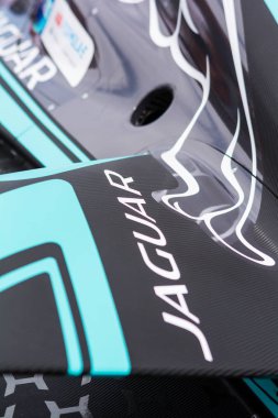 Porto Cervo, İtalya - 13 Ağustos 2019 : Spor otomobil Jaguar all-electric Fia Formula E