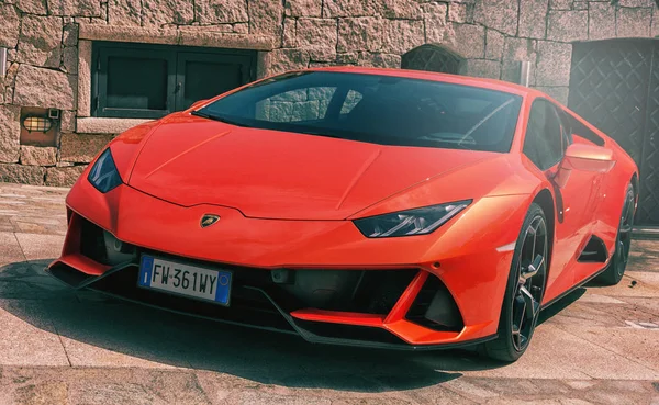 Porto Cervo Talya Ağustos 2019 Spor Otomobil Lamborghini Porto Cervo — Stok fotoğraf