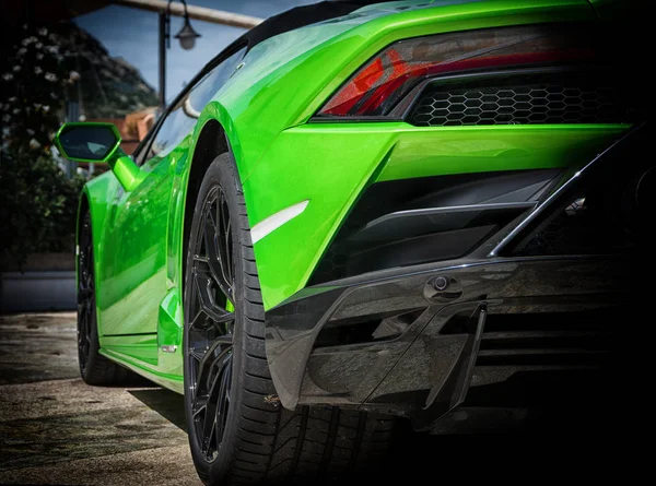 Porto Cervo Italien Augusti 2019 Sportbil Lamborghini Huracn Cabriolet — Stockfoto