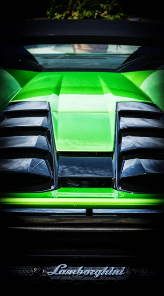 Porto Cervo Itália Agosto 2019 Carro Desportivo Lamborghini Huracn Cabriolet — Fotografia de Stock