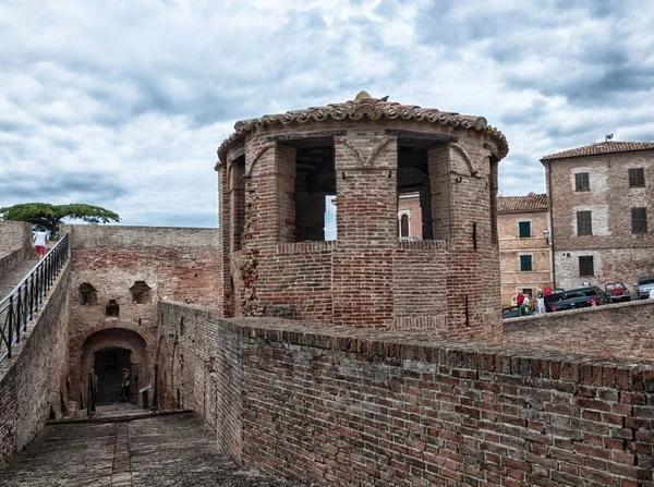 Mondavio Pesaro Urbino Marchas Itália Muralhas Medievais — Fotografia de Stock