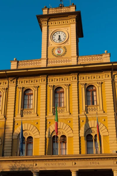 Egen Hall Cattolica Vid Solnedgången Riviera Romagnola Rimini — Stockfoto