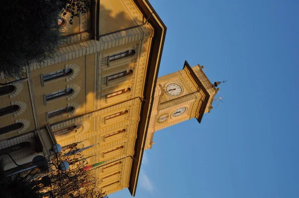 Cattolica Italië Set 2019 Stadhuis Van Cattolica Bij Zonsondergang Riviera — Stockfoto