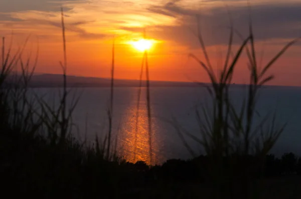 Pesaro San Bartolo Park Fantastic Sunset Summer Rimini Cattolica — стоковое фото