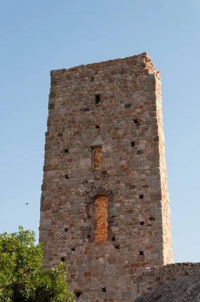 Olbia Krajina Starobylé Středověké Věže Hradu Pedres Sardinie Itálie — Stock fotografie