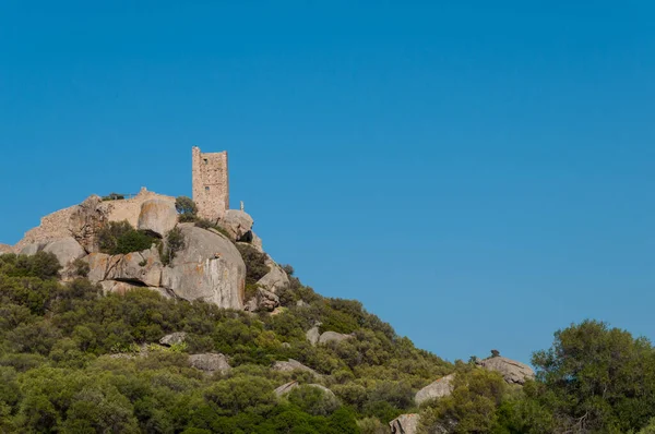 Olbia Paisagem Torre Medieval Antiga Castelo Pedres Sardenha Itália — Fotografia de Stock