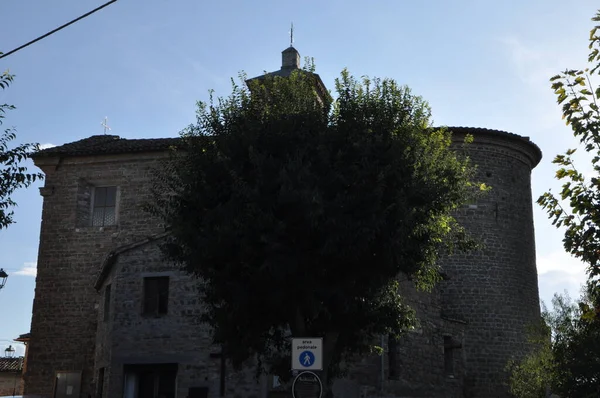 Vila Medieval Nidastore Faz Parte Município Arcevia Província Ancona Região — Fotografia de Stock