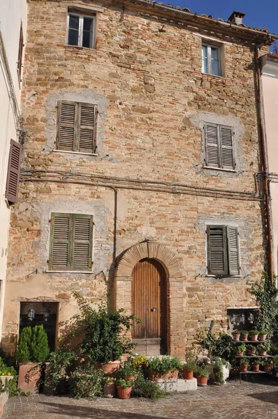 Borgo Medievale Nidastore Parte Del Comune Arcevia Provincia Ancona Nelle — Foto Stock