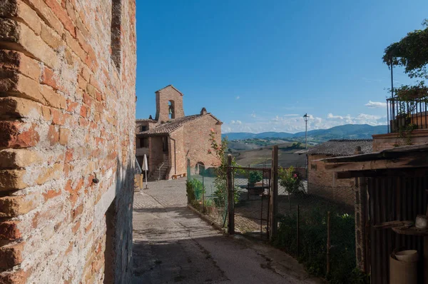 Středověká Obec Loretello Součástí Obce Arcevia Provincii Ancona Regionu Marche — Stock fotografie