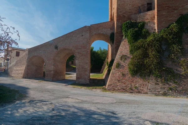 Středověká Obec Loretello Součástí Obce Arcevia Provincii Ancona Regionu Marche — Stock fotografie