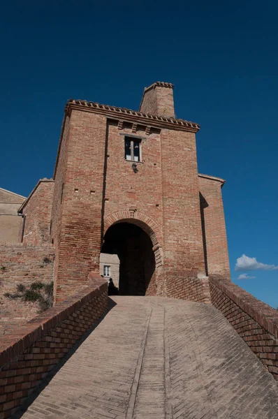 Vila Medieval Loretello Faz Parte Município Arcevia Província Ancona Região — Fotografia de Stock