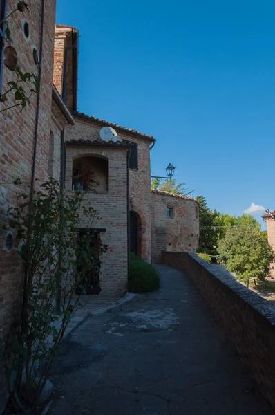Średniowieczna Wioska Loretello Jest Częścią Gminy Arcevia Prowincji Ancona Regionie — Zdjęcie stockowe