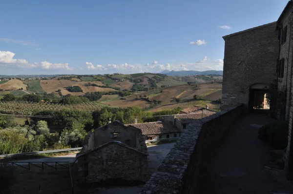 Borgo Medievale Loretello Parte Del Comune Arcevia Provincia Ancona Nelle — Foto Stock