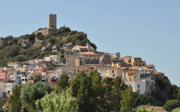 Posada Schönes Dorf Auf Einem Hügel Sardinien Mit Castello Della — Stockfoto