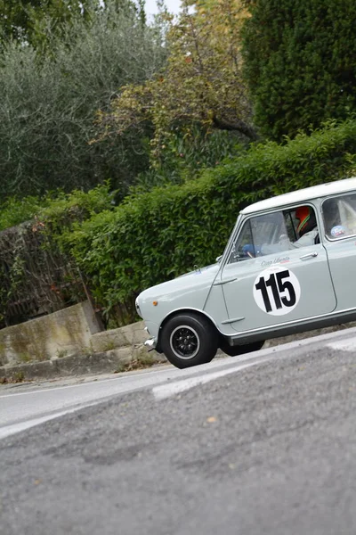 Pesaro Itália Ott 2020 San Bartolo Park Vintage Car Mini — Fotografia de Stock