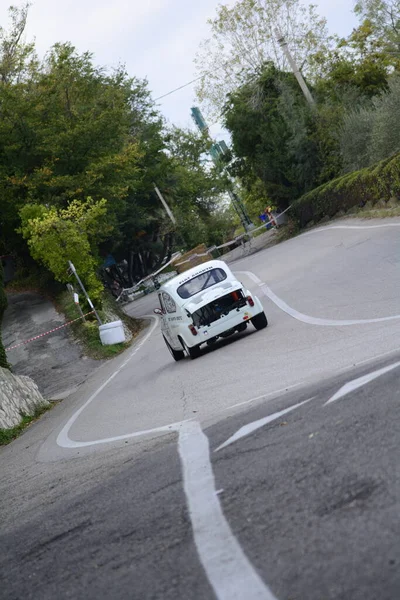 Pesaro Włochy Ott 2020 Fiat Abarth 850 Automobile Reserved Vintage — Zdjęcie stockowe